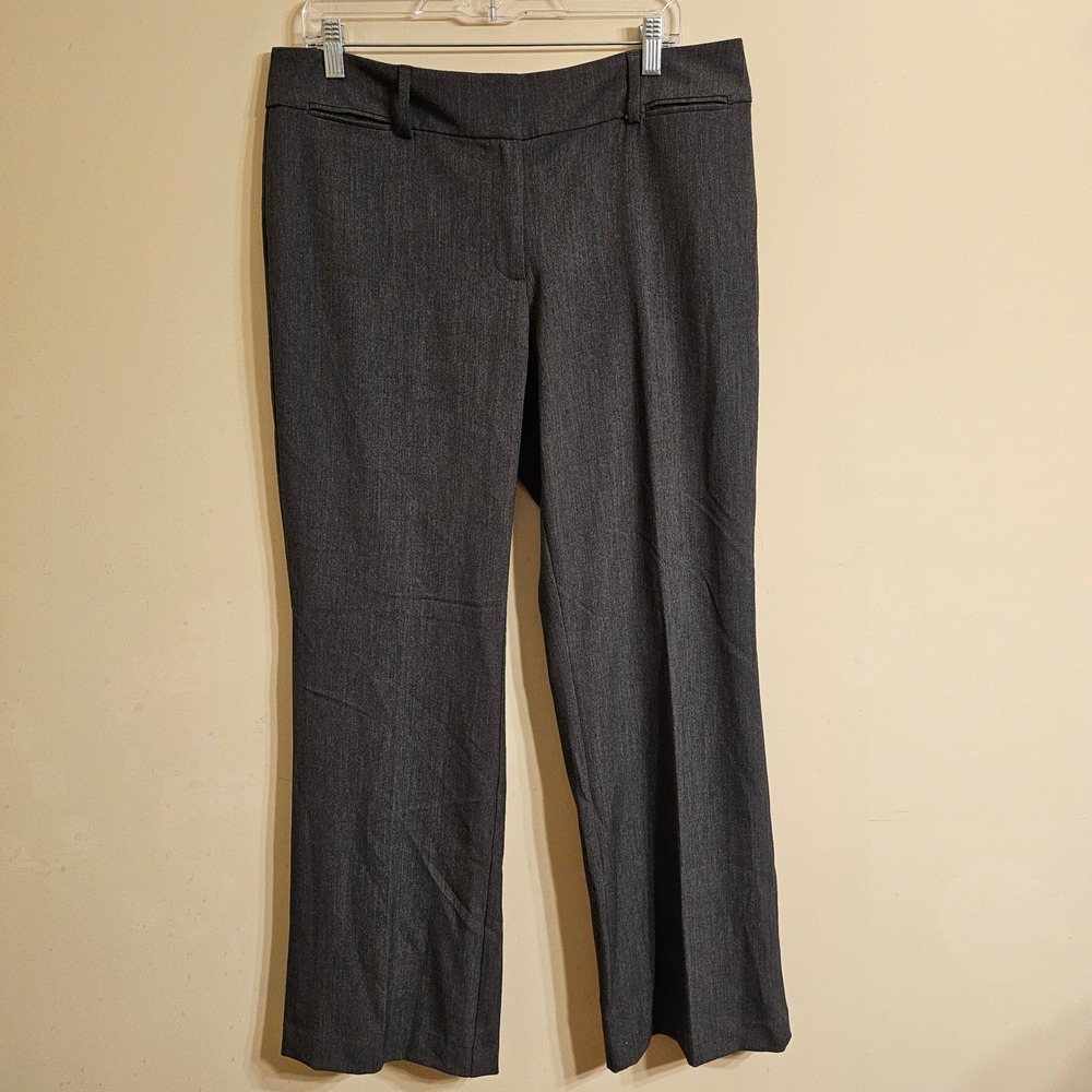 LOFT Outlet Curvy Fit Dress Trouser Women 12 Gray Heathered Professional NWT